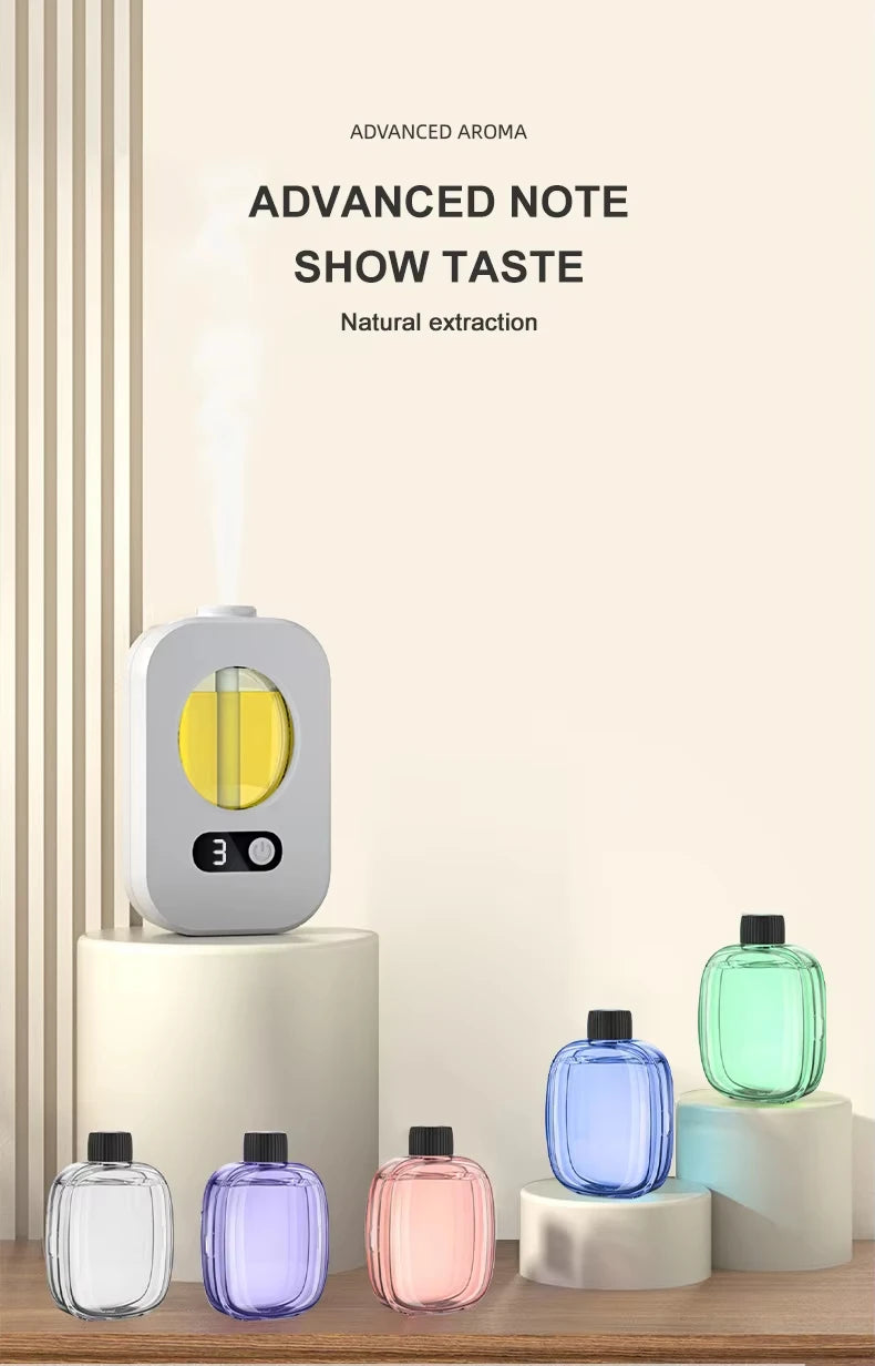 Mini Ultrasonic Essential Oil Diffuser Machine Aromatherapy Humidifier Quiet Automatic Sprayer Air Freshener for Home Office