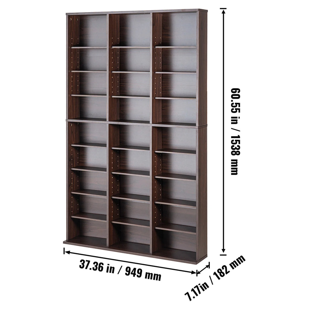 SucceBuy Media Storage Cabinet Rotating Media Tower Protects And Organizes Music Movie Video Games CD or Memorabilia Collections