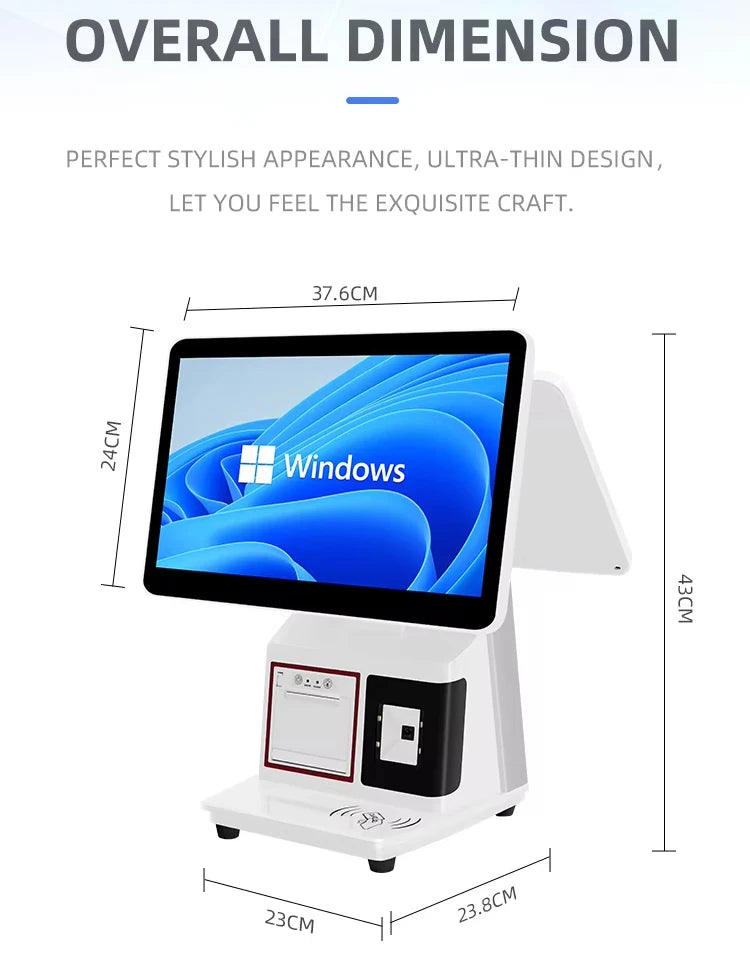 Full-Function All-in-One Touch Screen POS System Premium Cash Register Hardware Machine