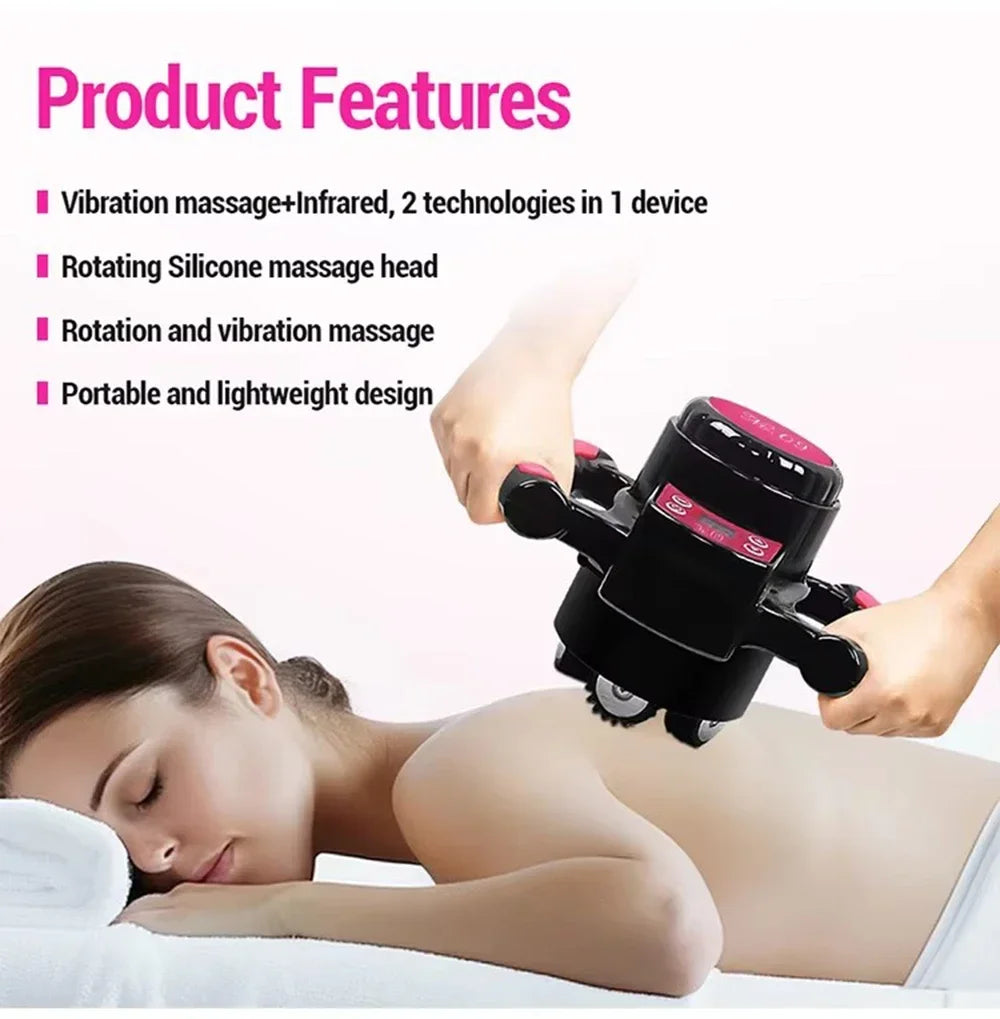 New Handheld Fitness Inner Roller 360 Vibrating Massager Cellulite Reduce Muscle Relax Butt Lift Body Shapping Slimming Machine
