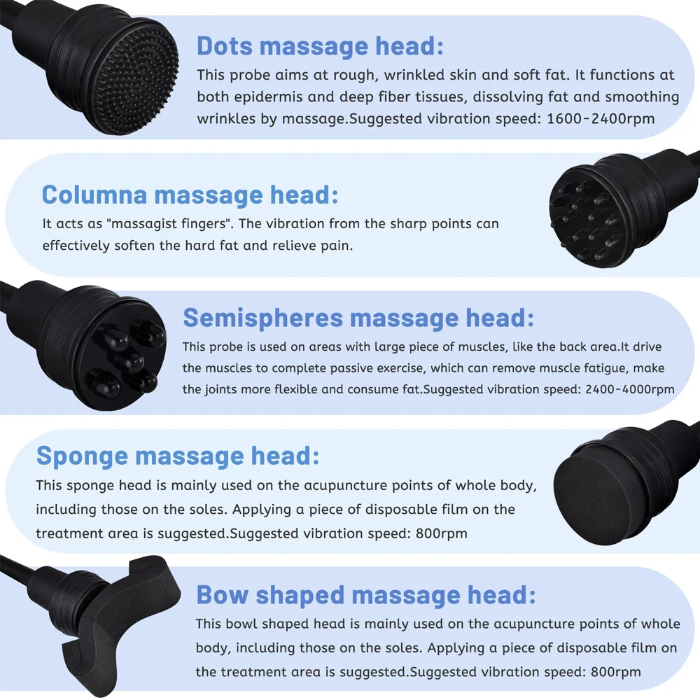 G5 Vibration Slimming Machine High Frequency Massager Fat Burning Body Shaping Vibrate Massage Anti Cellulite With 5 Tips Device