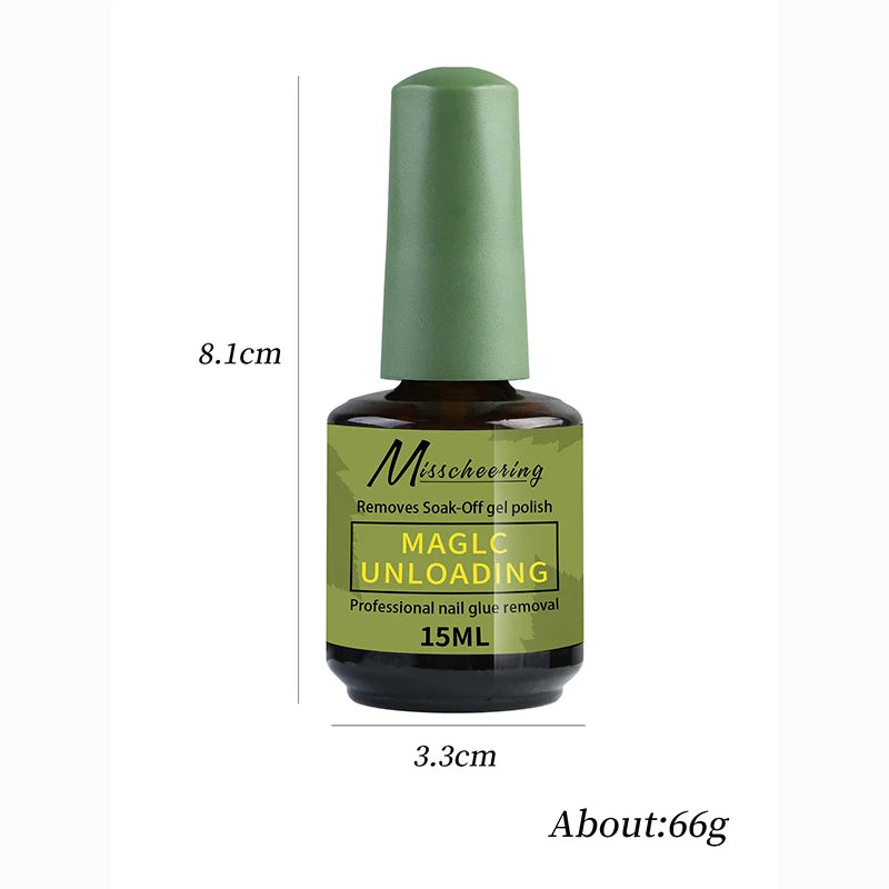 15ml Nail Polish Remover For Nails in 3-5 Minutes Easily Quickly Removes Semi Permanent Soak Off UV Gel Polish Burst Gel&nailoil