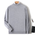 Autumn And Winter New 100% Pure Wool Men's Round Neck Thick Sweater Loose Knit Bottoming Shirt Cashmere Top