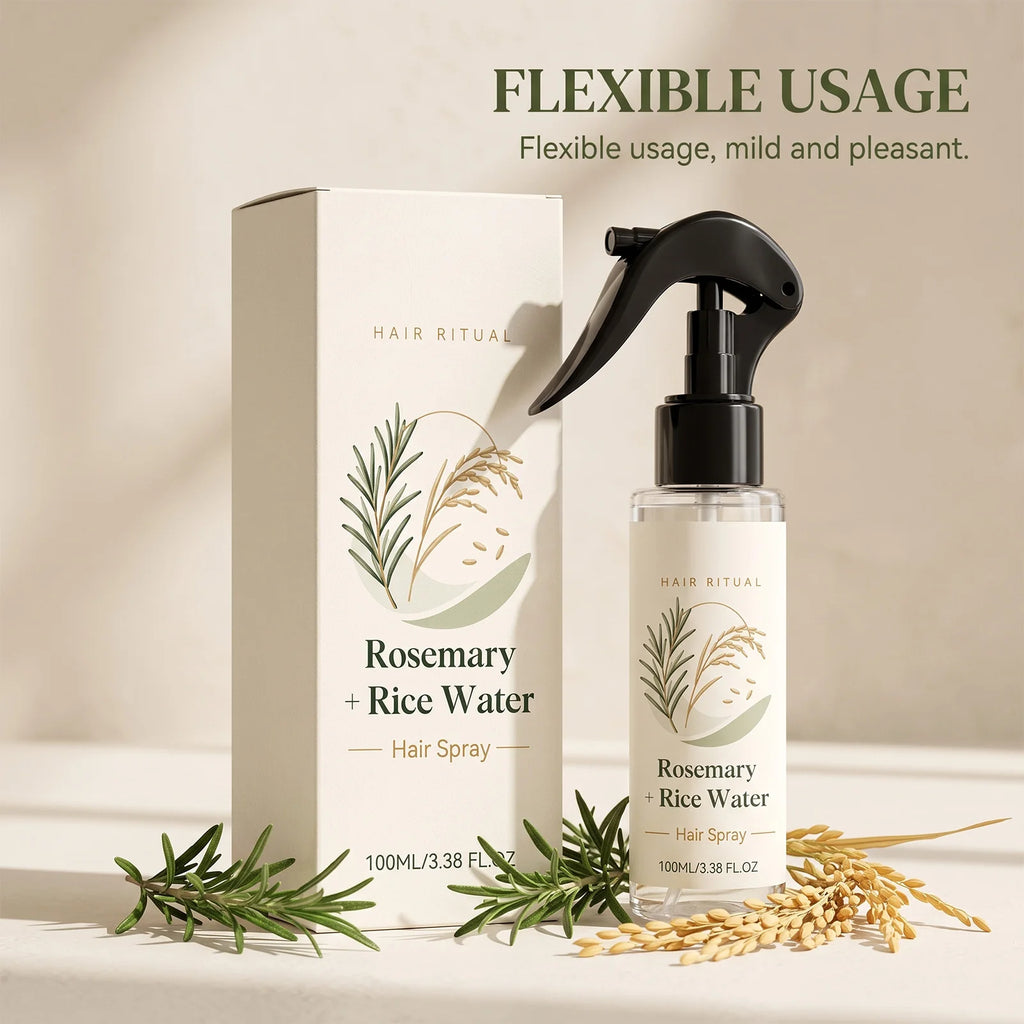 Volumizing Hair Styling Spray Long Lasting Hold Volumizing Texture Enhanced Hair Glossy Setting Spray With Rosemary &Rice Water