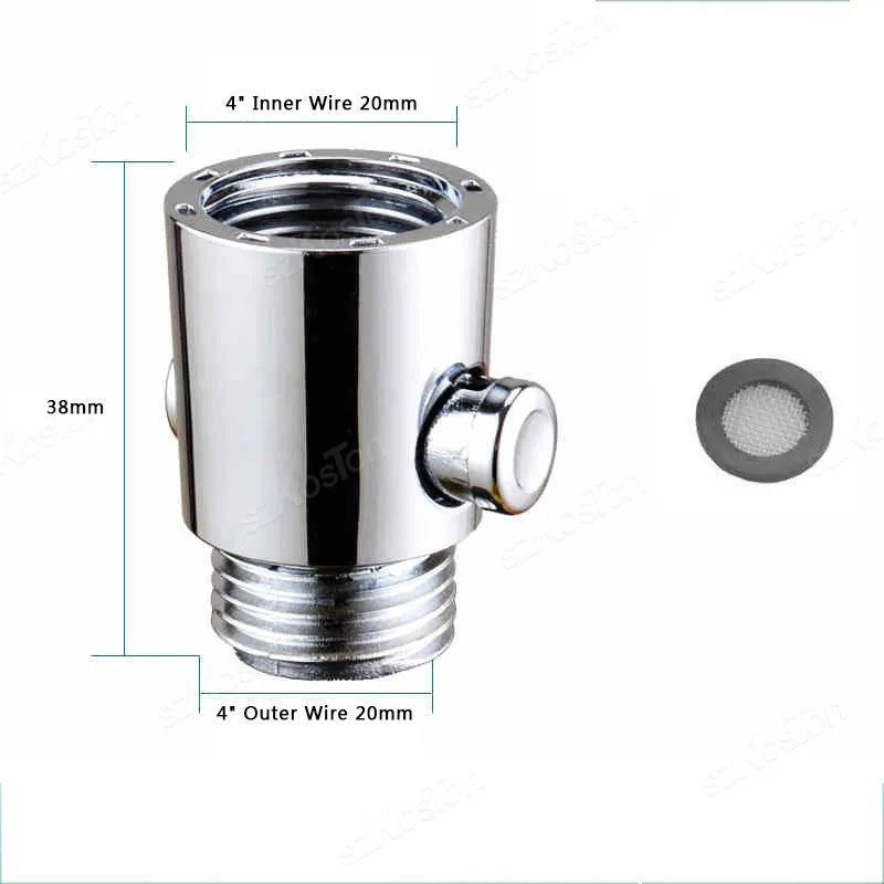 ABS Shower Head Arm Diverter Valves Bidet Sprayer Head Water Shut Off Angle Valve Flow Regulator Stop Switch Bathroom Accessory
