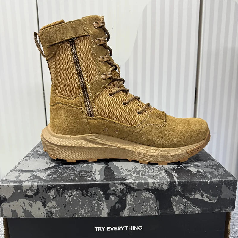 Original Brand Comfortable High Top Mountaineering Boots Designer Zipper Outdoor Hiking Shoe Autumn/Winter Trekking Sneakers