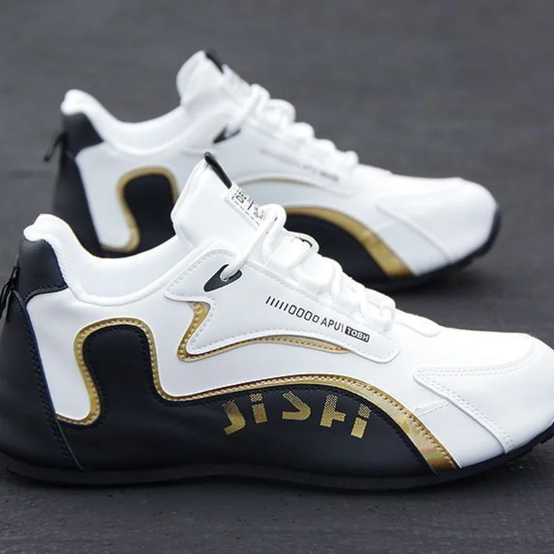 2026 New Leather Men Shoes Breathable Solid Color Shoes Trendy Anti Slip Shoes Waterproof Travel Casual Sneakers Zapatos