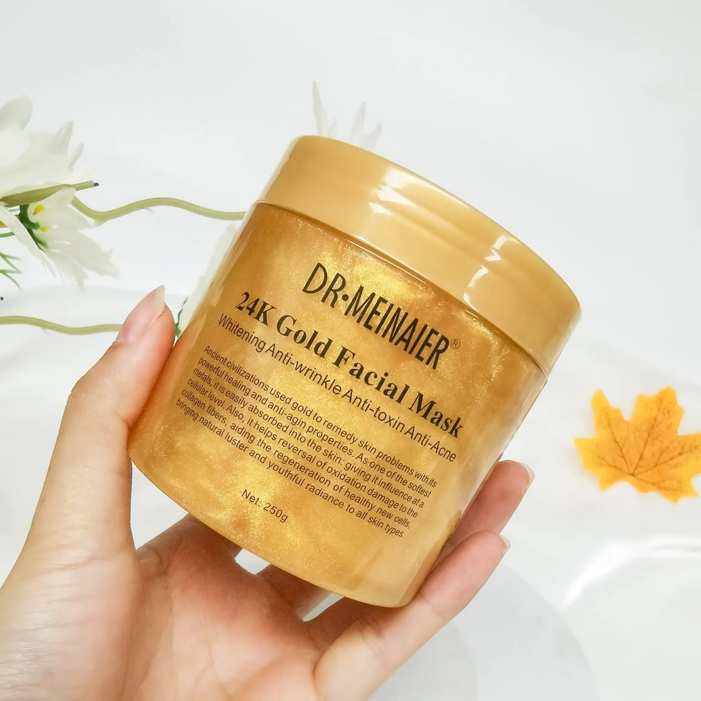 250g 24K Gold Collagen Repair Sleeping Facial Mask for Firming, Hydration, and Moisturizing Face Cream Apply-on Mask Skincare