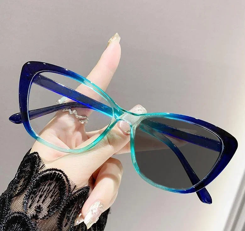 New Trendy Photochromic Glasses Men Women Fashionable Cat Eye Myopia Glasses Vintage Retro Minus Diopter Eyewear 0-1.0-4.0