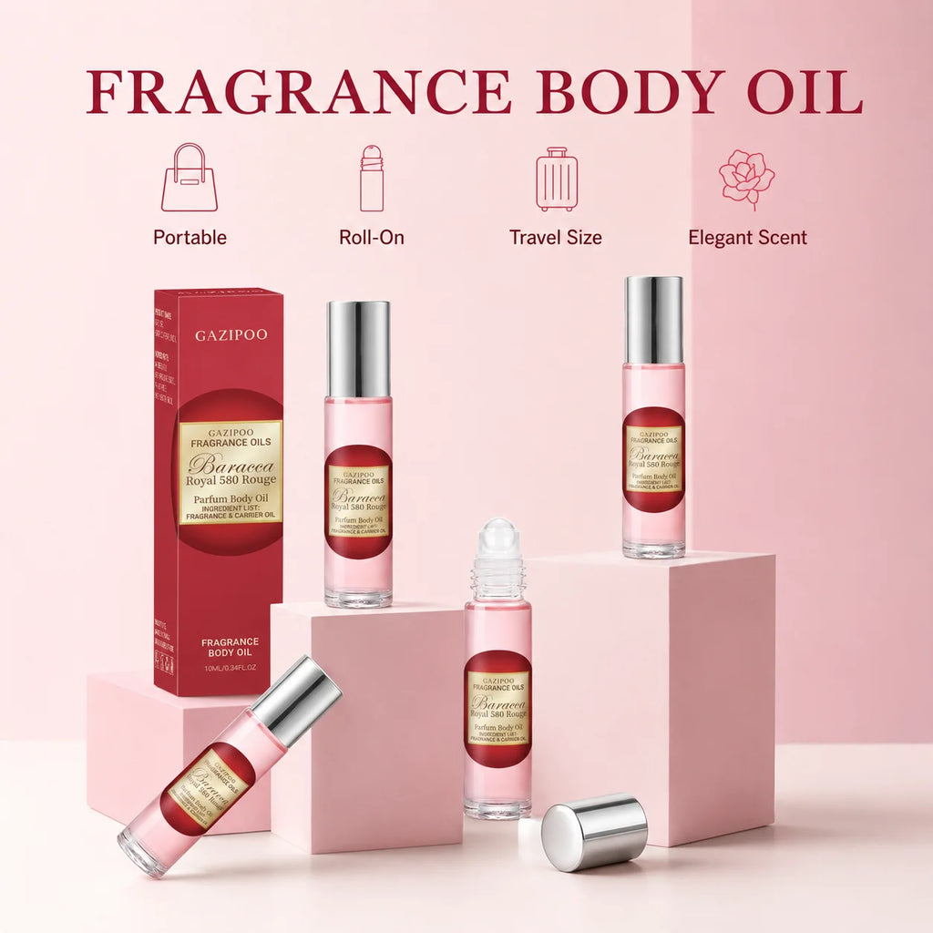 10ML Roll‑On Perfume Body Oil - Portable Fragrance Oil, Saffron Jasmine Cedarwood Musk Woody Scent Eau de Parfum for Dating