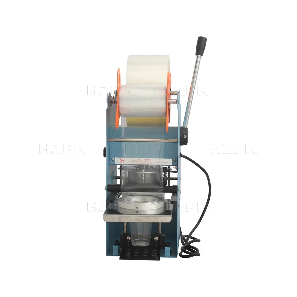 HZPK Manual Bubble Tea Plastic Paper Cups Sealer Sealing Machine for Bubble Tea Shop Equipment Cup Sealer