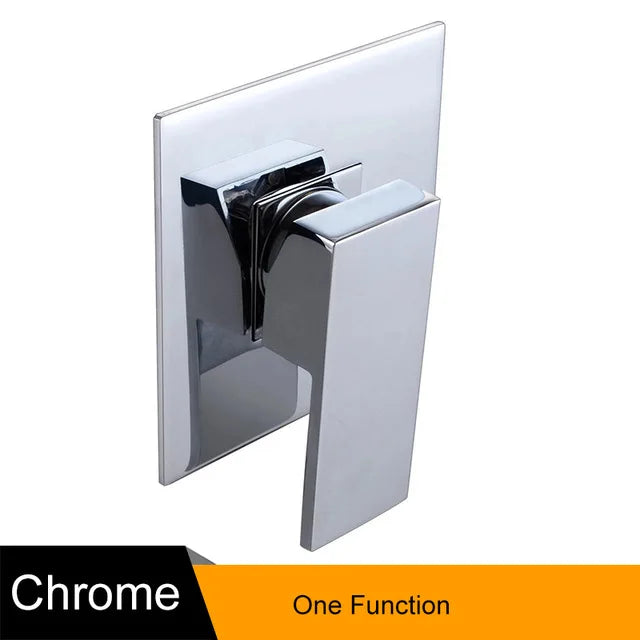BECOLA Solid Brass Polished Chrome Or Black Single Handle 1-3 Way Wall Mount Bathroom Shower Mixer Control Valve