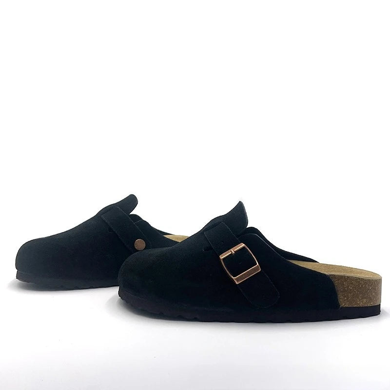 High-quality Vintage Fashion Suede Leather Sandals, Unisex, Spring and Autumn Trendy Premium Slippers