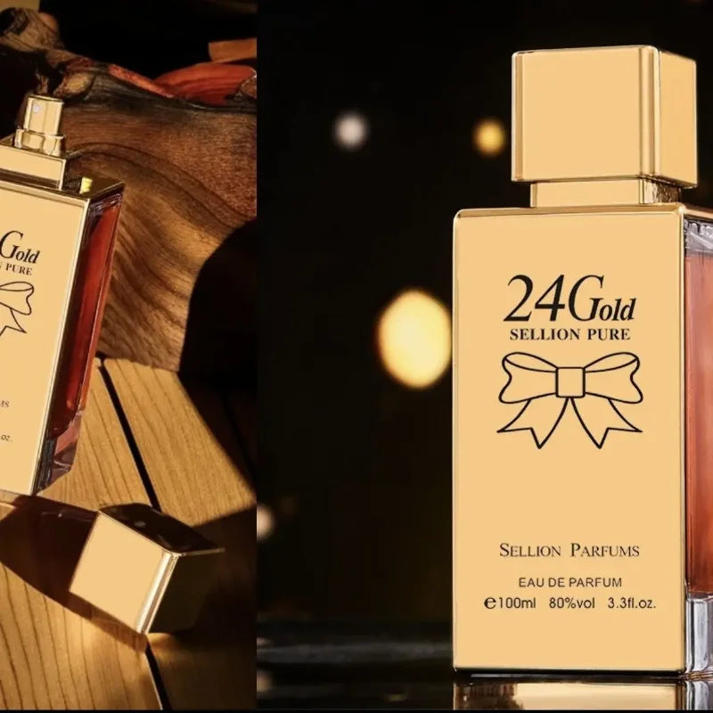 TaoCui Gold Women Perfume 100ml Woody Fragrance with Sandalwood Cedar Musk Long Lasting Elegant Scent Perfect for All Occasions