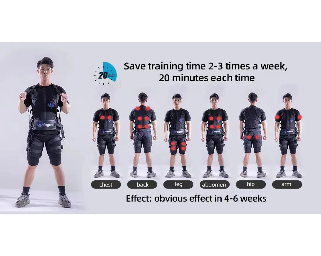 Wireless Full Body EMS Muscle Stimulator for Home Gym Fitness Training Electrotherapy Workout Equipment for Muscle Building