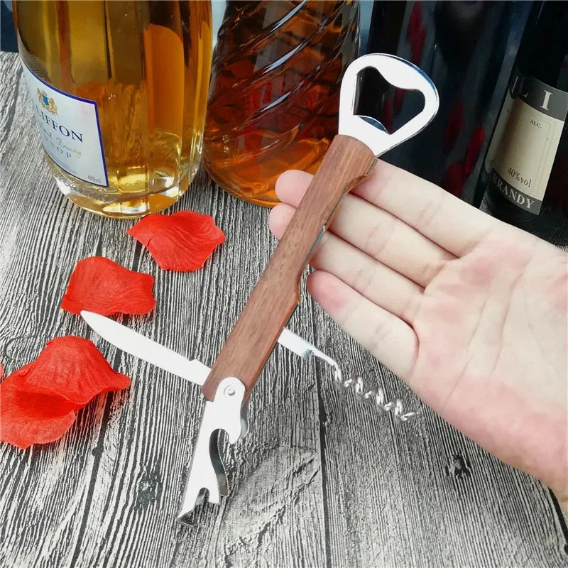 Personalized Wine Opener Corkscrew Groomsman Gifts Multifunction Bottle Opener Father's Day Gifts Wedding Gift