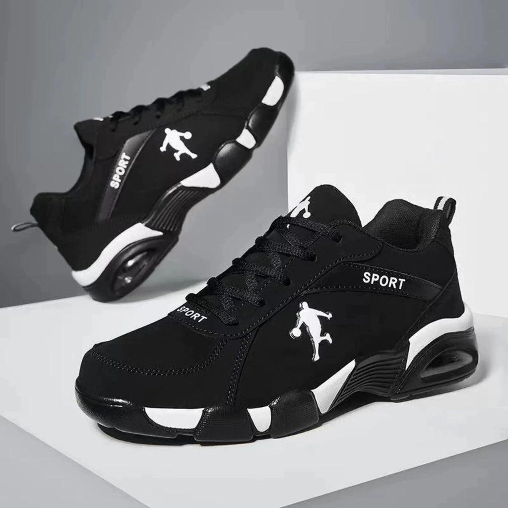 Comfortable Fashionable Men's Running Shoes Spring Outdoor Anti-slip Travel Sneakers Breathable Mesh Inner Synthetic Leather