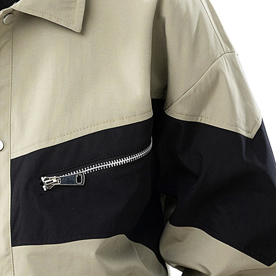 8XL Plus Size Jacket Men Patchwork Coat Spring Autumn Fashion Casual Patchwork Cargo Jacket Male Big Size Outerwear