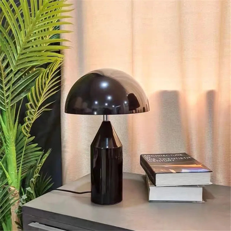 Oluce Atollo Lamp Modern Creative Mushroom Lamp for Bedroom Study Living Room Decoration Gold White Black Bedside Table Lamp