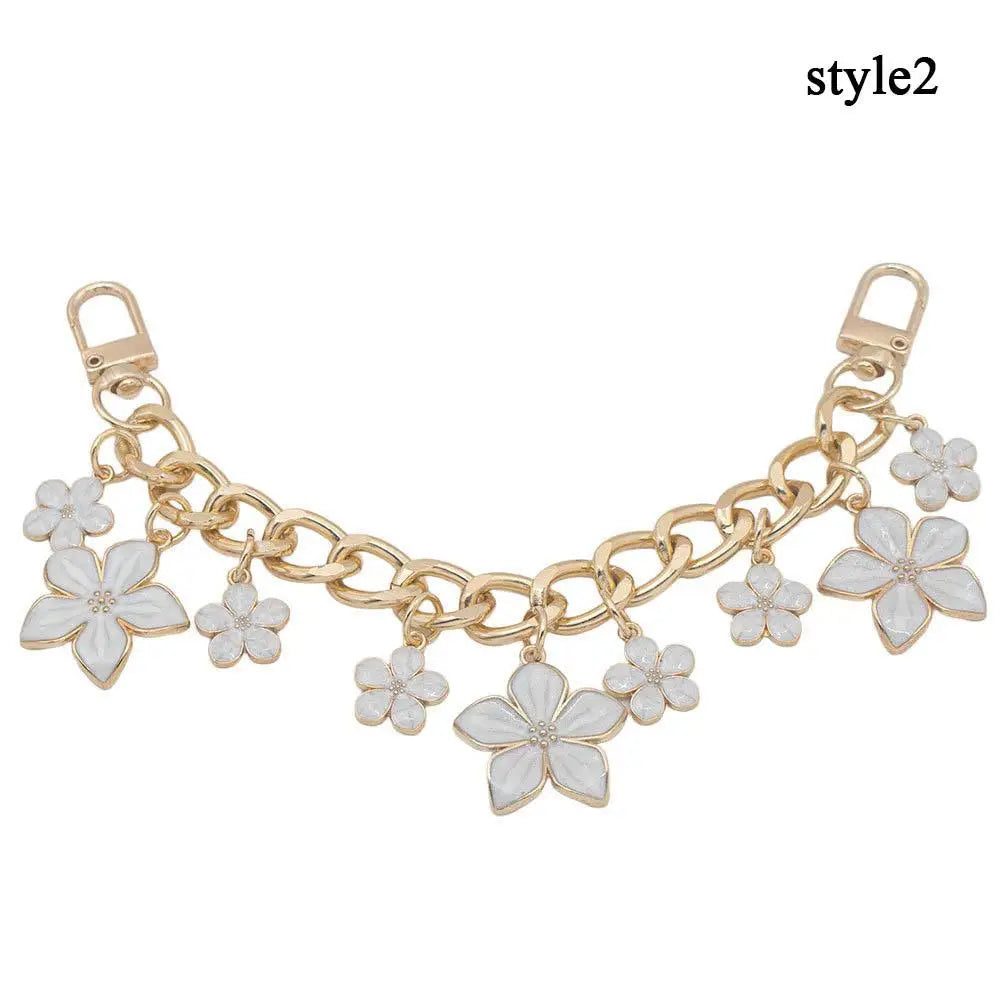 Personality Phone Charm New Chain Flower Wrist Style Anti Fall Phone Rope Bag Extension Strap Fashion Cherry Blossom Bag Pendant