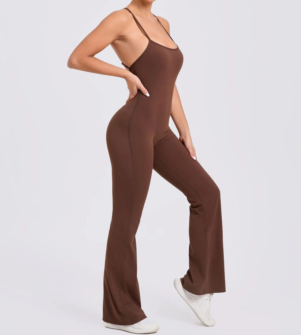 Female Sexy Back V Gym Set Woman Training Yoga Suit Wide Leg Sportswear Woman Sports Suit Clothes Fitness Elastic Training Suits