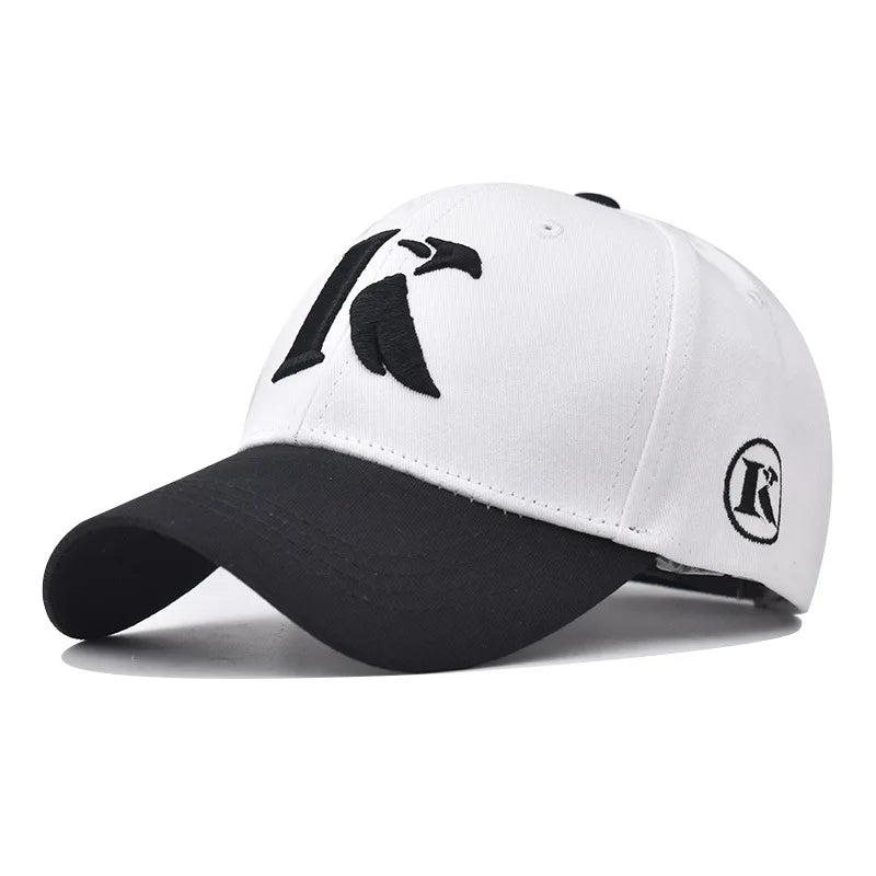 Baseball Cap Sun hat K letters Embroidery Spring Autumn baseball Color stitching Sport cap Hip Hop Fitted Cap
