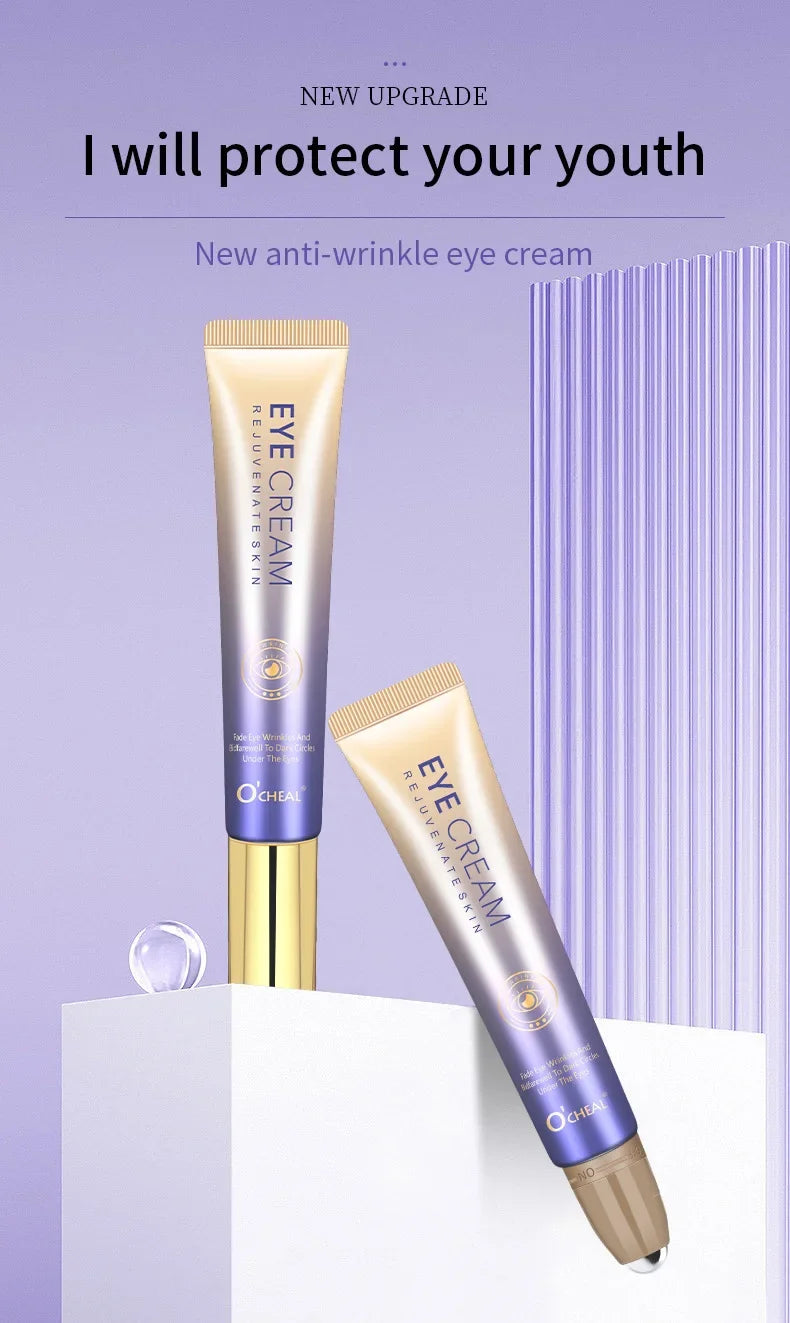 Instant Eye Bag Removal Cream Roller Ball Anti Wrinkle Fade Fine Lines Firming Skin Anti Dark Circle Puffiness Brighten Eye Care