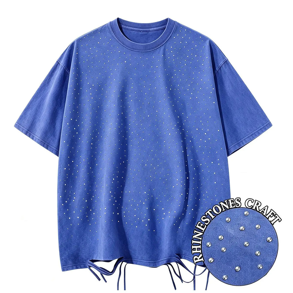 Solid Washed And Distressed T Shirt Men Trendy Loose Holes Clothes Summer Breathable Fitting Pure Cotton Soft Unisex T-Shirt