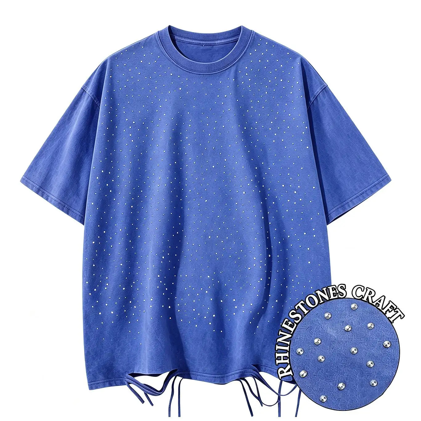 Solid Washed And Distressed T Shirt Men Trendy Loose Holes Clothes Summer Breathable Fitting Pure Cotton Soft Unisex T-Shirt