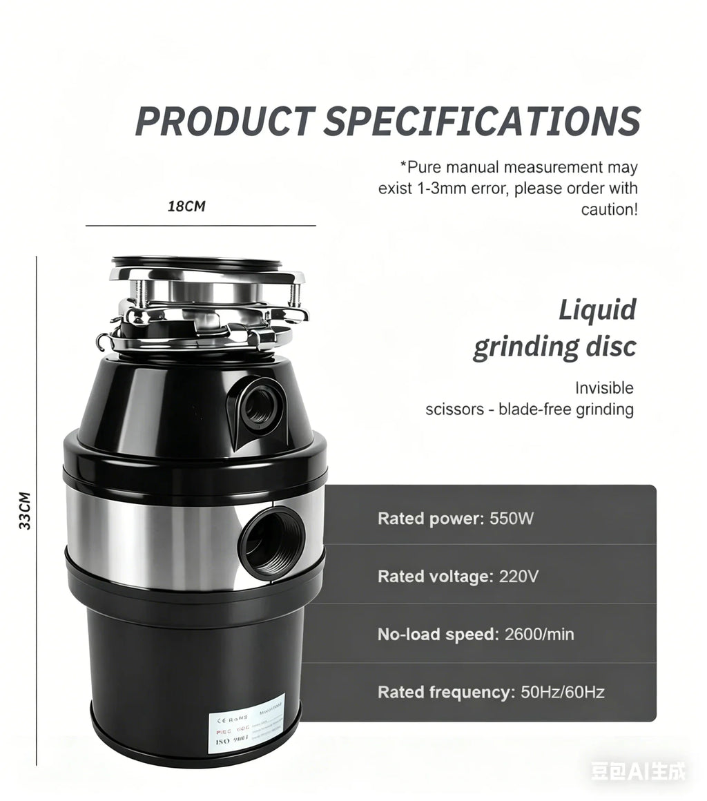 Garbage disposal kitchen sewer kitchen waste food household shredder household waste disposal machine
