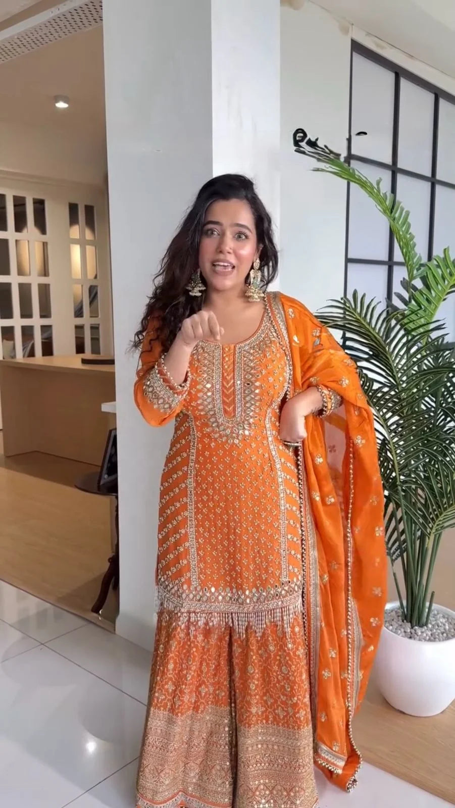Indian Modern Style Women Fancy Suit Long Anarkali Embroidered Material Gown with Salwar Kameez Worked Dupatta Wedding Quick Dry