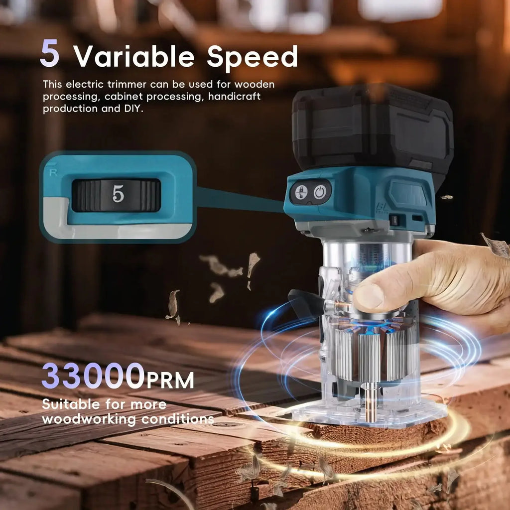Makita DRT50 18V LXT Cordless Trimmer, Brushless Motor, Professional Rechargeable Slotting and Milling Tool,Edge trimmer