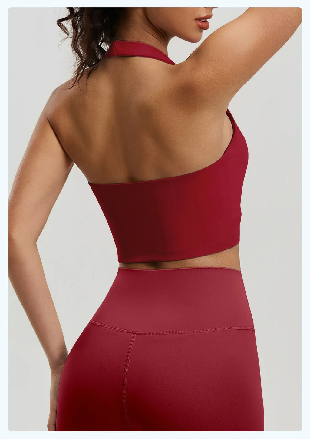 2026 NEW Women's High Elastic Breathable Yoga Vest Neck Back Sports Underwear Double-Sided Brocade with Detachable Chest Pad