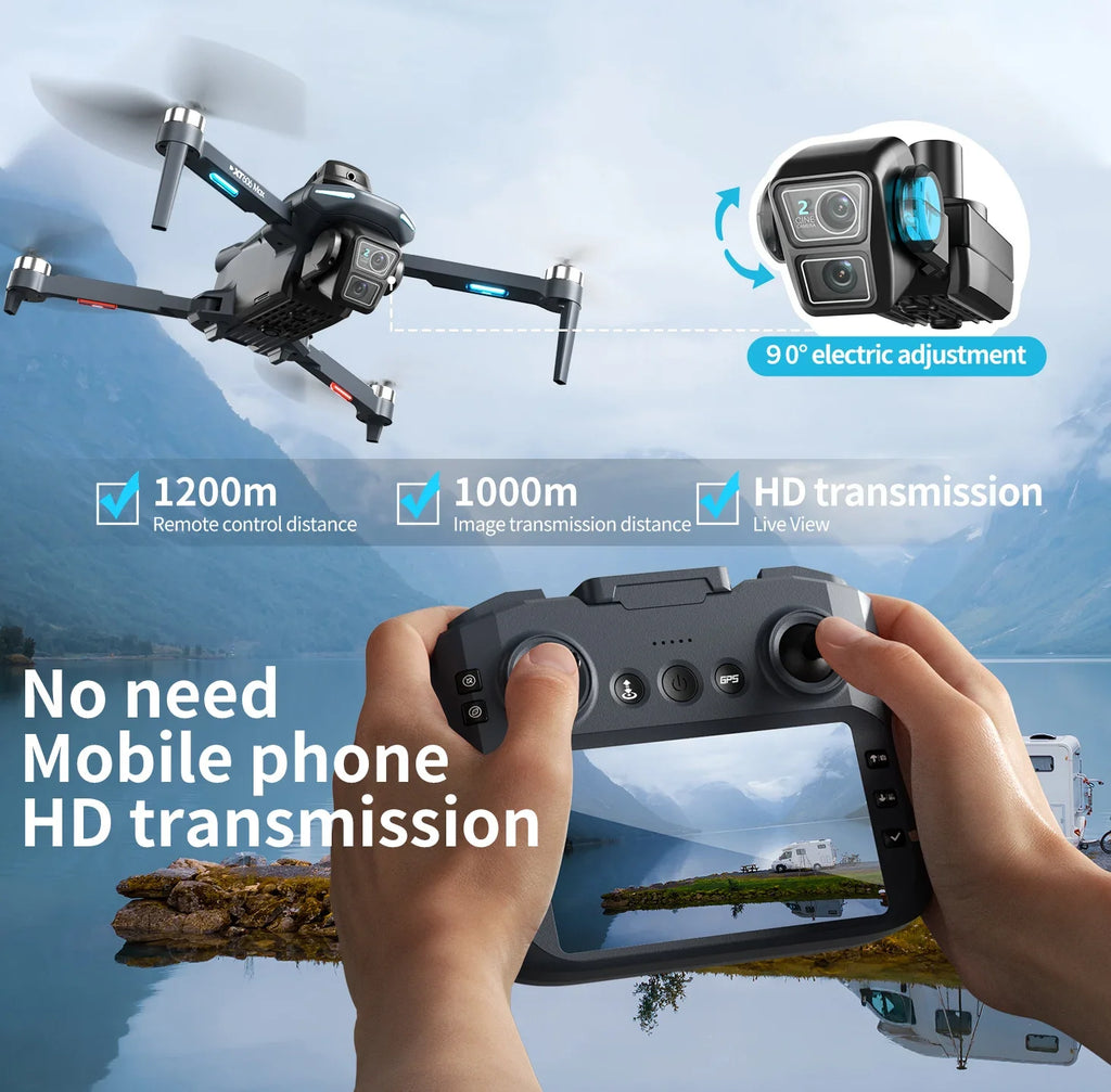 Original NEW XT606 GPS Drone 8K HD Professional dual camera 5G WIFI FPV Obstacle Avoidance Brushless RC Quadcopter Dron toys