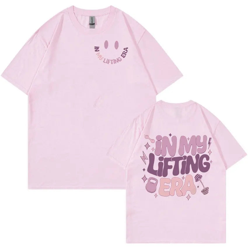 Funny Muscle Mommy Weightlifting T Shirt Gym Men Women Fashion Harajuku Retro T-shirts Summer 100% Cotton Oversized T-shirt Tops