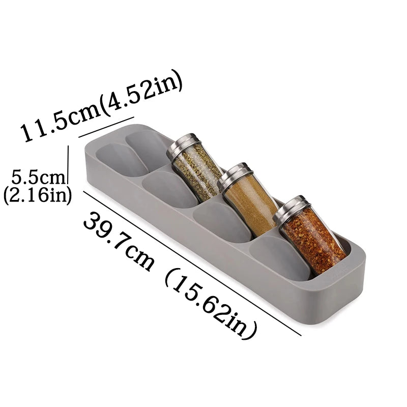 Kitchen Cutlery Organizer Knife Storage Spoon Forks Compartment Tableware Organizer Spice Bottle Storage Box