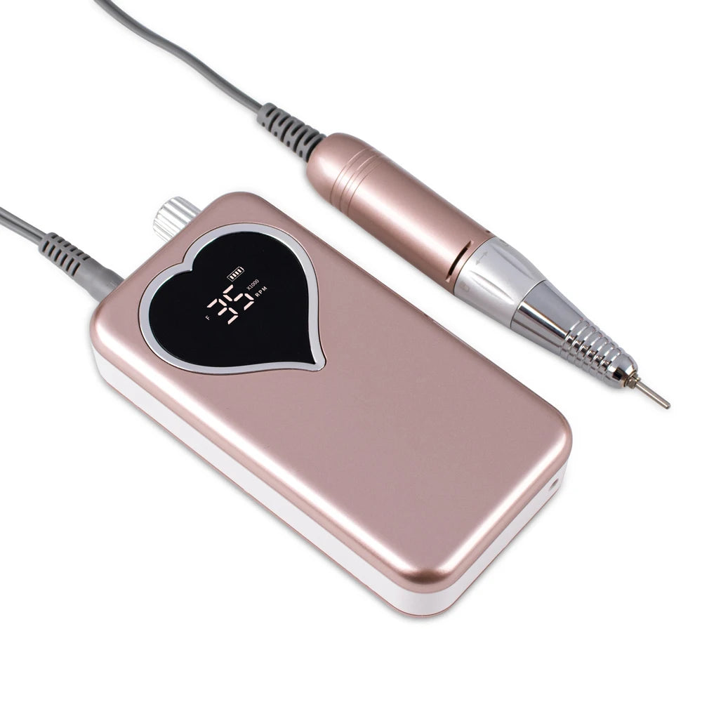 Professional Manicure Electric Nail Drill Machine 35000RPM Cordless Nail File Rechargeable Nail Polishing Grinder For Nails