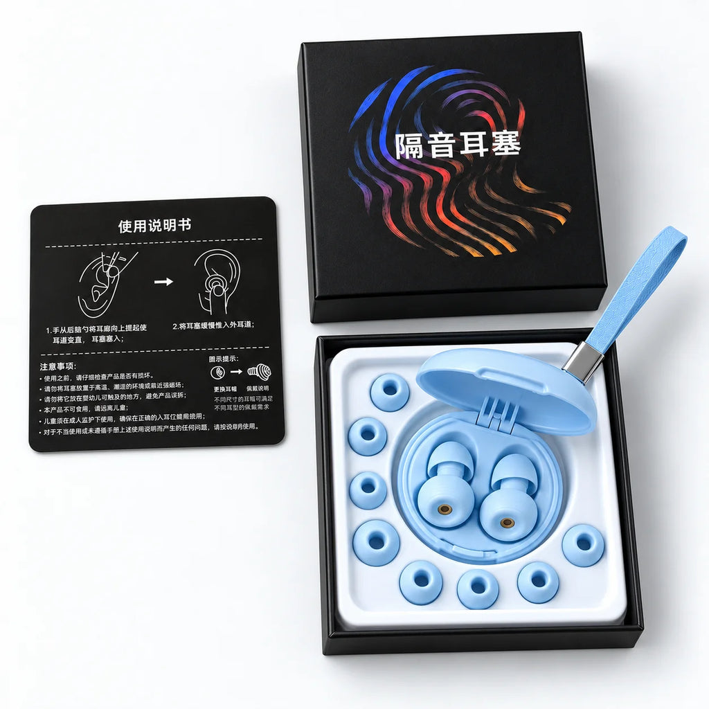 Reusable Silicone Ear Plugs, Soft Noise Reduction Earplugs for Sleeping Work Study Travel Noise Protection