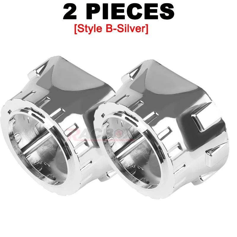 1/2pcs 2.5 Inch Projector Len Car Styling  Cover Shroud Shell Headlights Len Mask For 2.5inch Bi Xenon Bi-LED Headlamp Retrofit