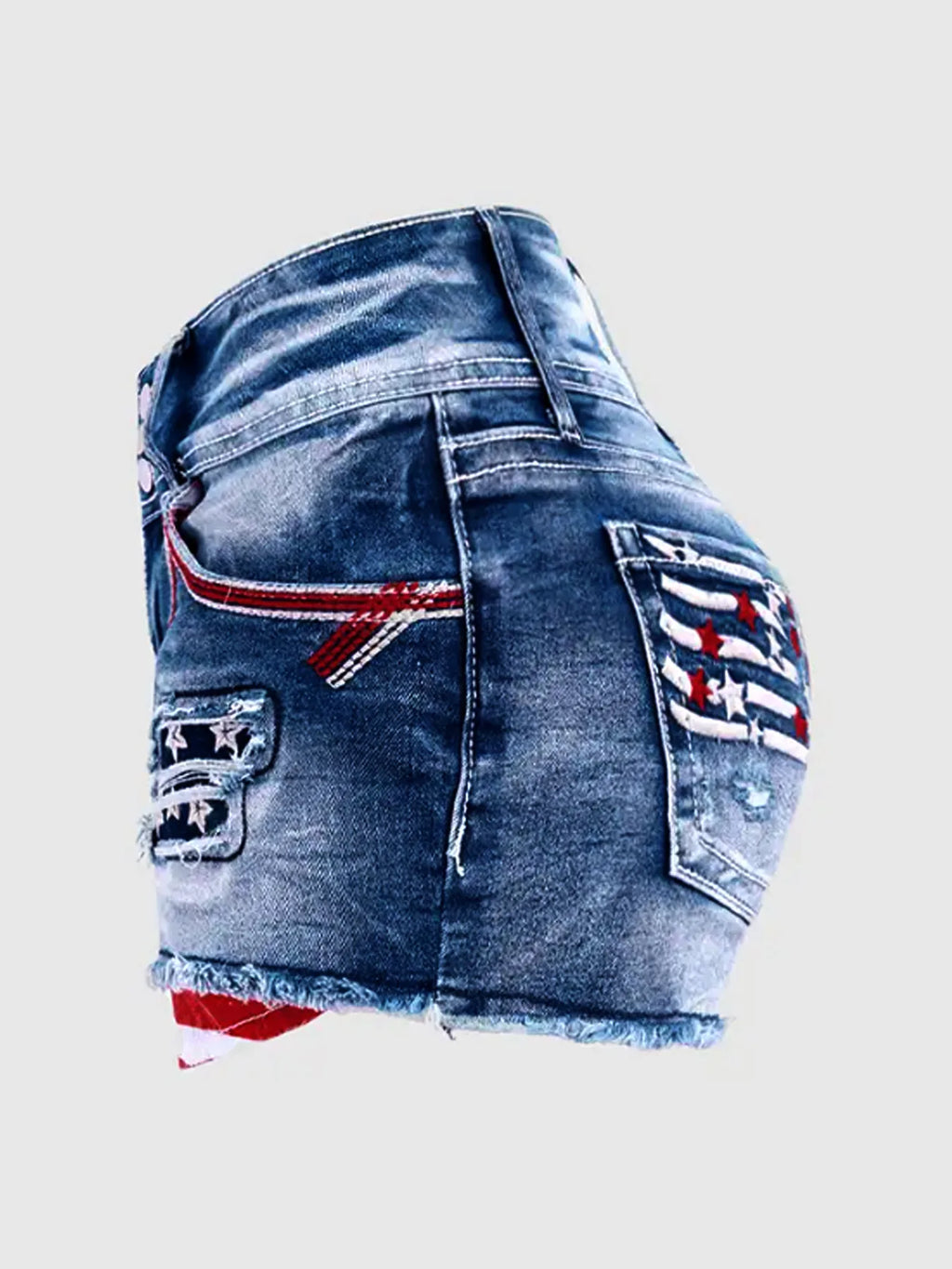 Denim Pant Women Jeans Shorts Short Pants Slim Fit High Waist Button Trousers Skinny Streetwear Hole Splice Summer 2025