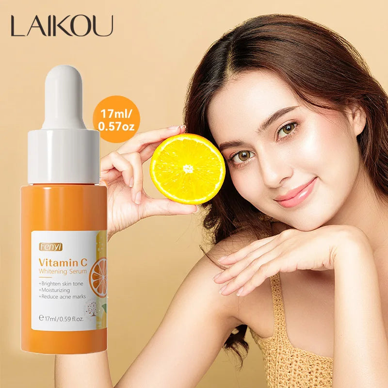 17ml Vitamin C Serum Moisturizing Nourish Skin VC Hyaluronic Acid Face Essence Shrink Pore Face Serum Skin Care Products