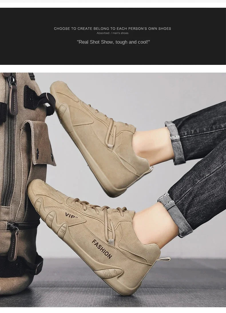 Ankle Boots For Men Spring Man Casual Sneakers Non Slip Khaki Work Mens Shoe Short Boots Loafers Lace Up zapatos de hombres
