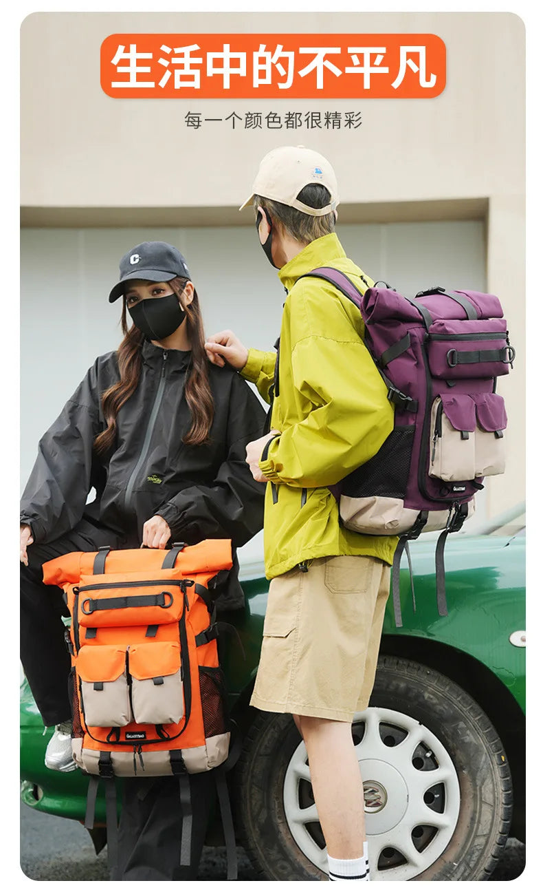 50L Travel Backpack for Women Men Large Capacity Waterproof Hiking Backpacks Multifunction 17.3 inch Laptop Bag Camping Backpack
