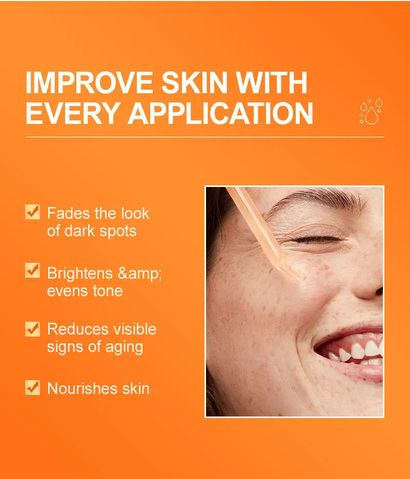 Vitamin C Face Serum Whitening Dark Spot Removal Hyaluronic Acid Facial Essence Skin Care Products 30ML