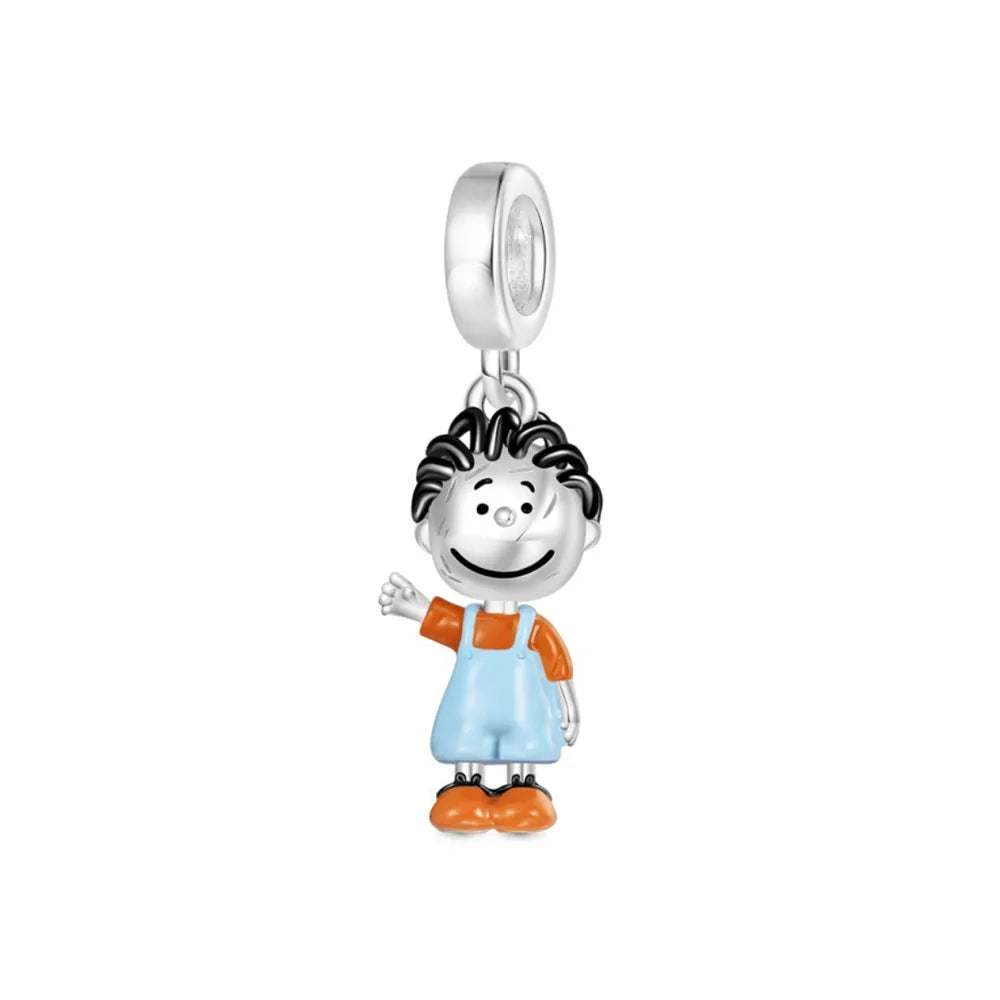 Cartoon 925Silver Balloon Dog, Red House, Watermelon Dog Male and Female Pendant,Fit Bracelet DIY Jewelry for Girls and Children