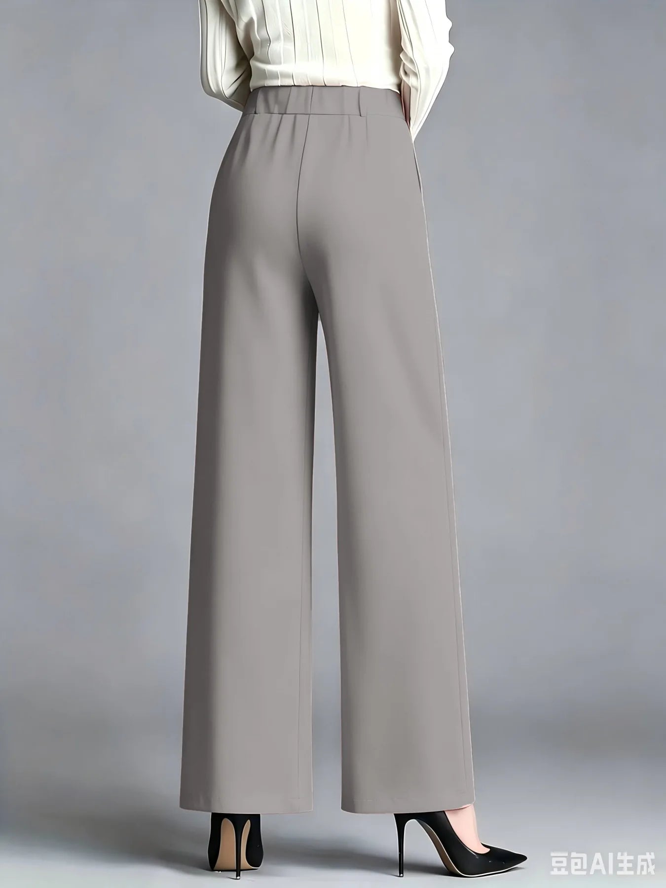 Women High Waist Draped Wide Leg Suit Pants Loose Slimming Straight Casual Versatile Trousers Multiple Colors Daily Commuter