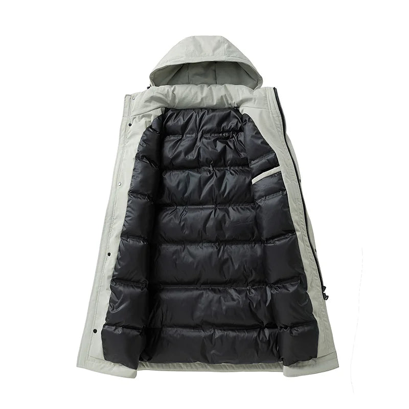 Winter Jackets Men Padded Warm Long Cotton Coats Plus Size 6XL 7XL 8XL Oversize Windbreak Hooded Black Autumn Pockets Loose Male