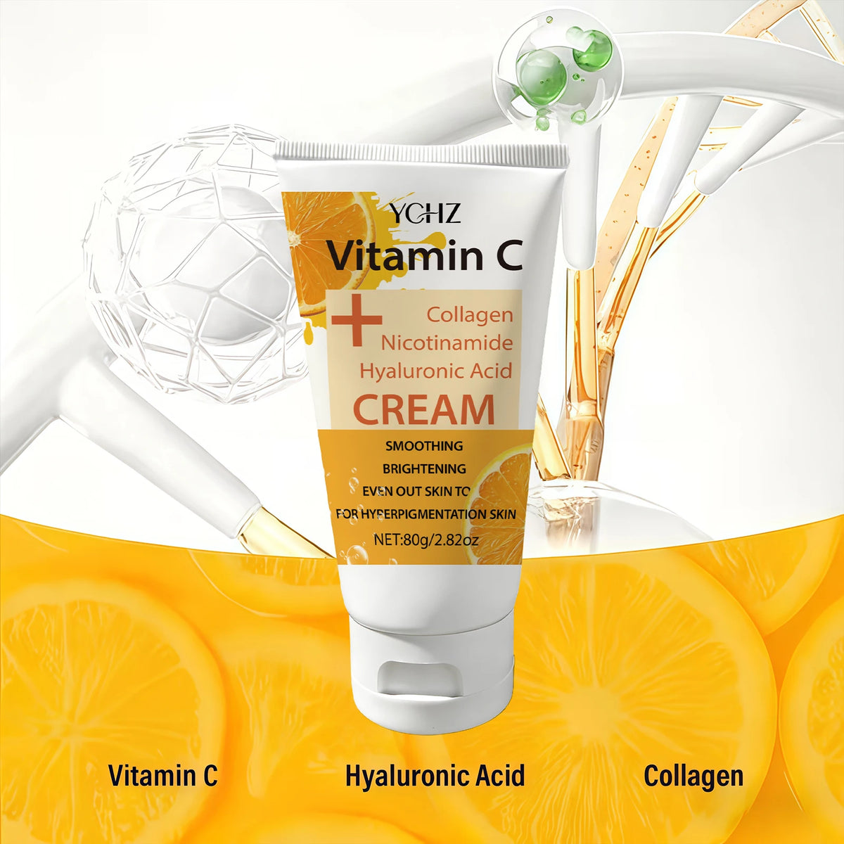 Vitamin C Niacinamide Dark Spot Brightening Cream |   Collagen and Niacinamide Face Cream - Whitening and Brightening Cream, Brightens Skin Tone, Evens Skin Tone, Suitable for Face and Body - 80g