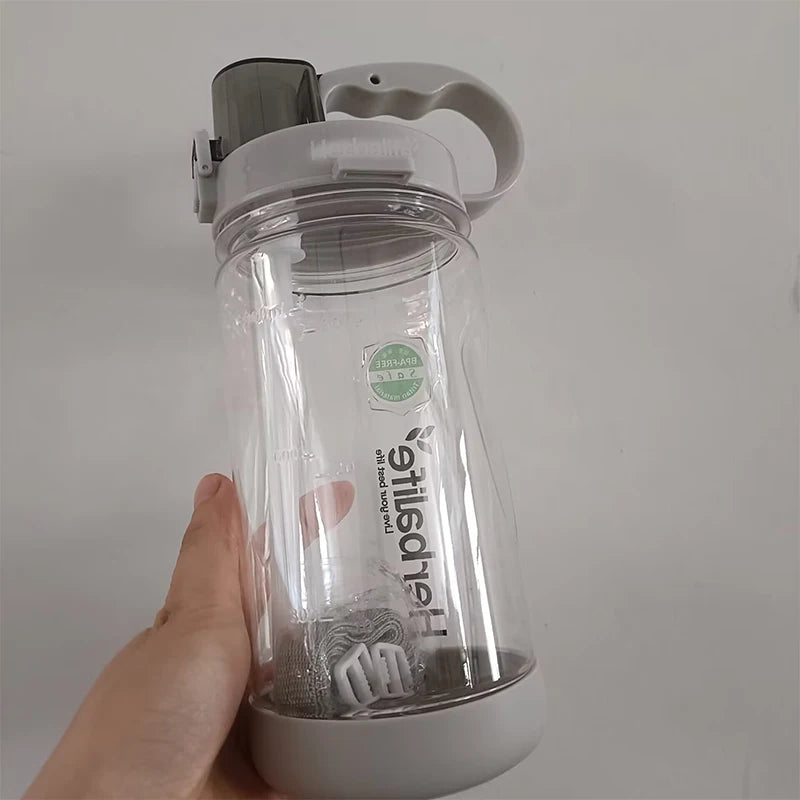 1 Liter Water Bottle Motivational Sports Bottle Leak Proof Plastic Drinking Cup Outdoor Travel Gym Fitness Jugs