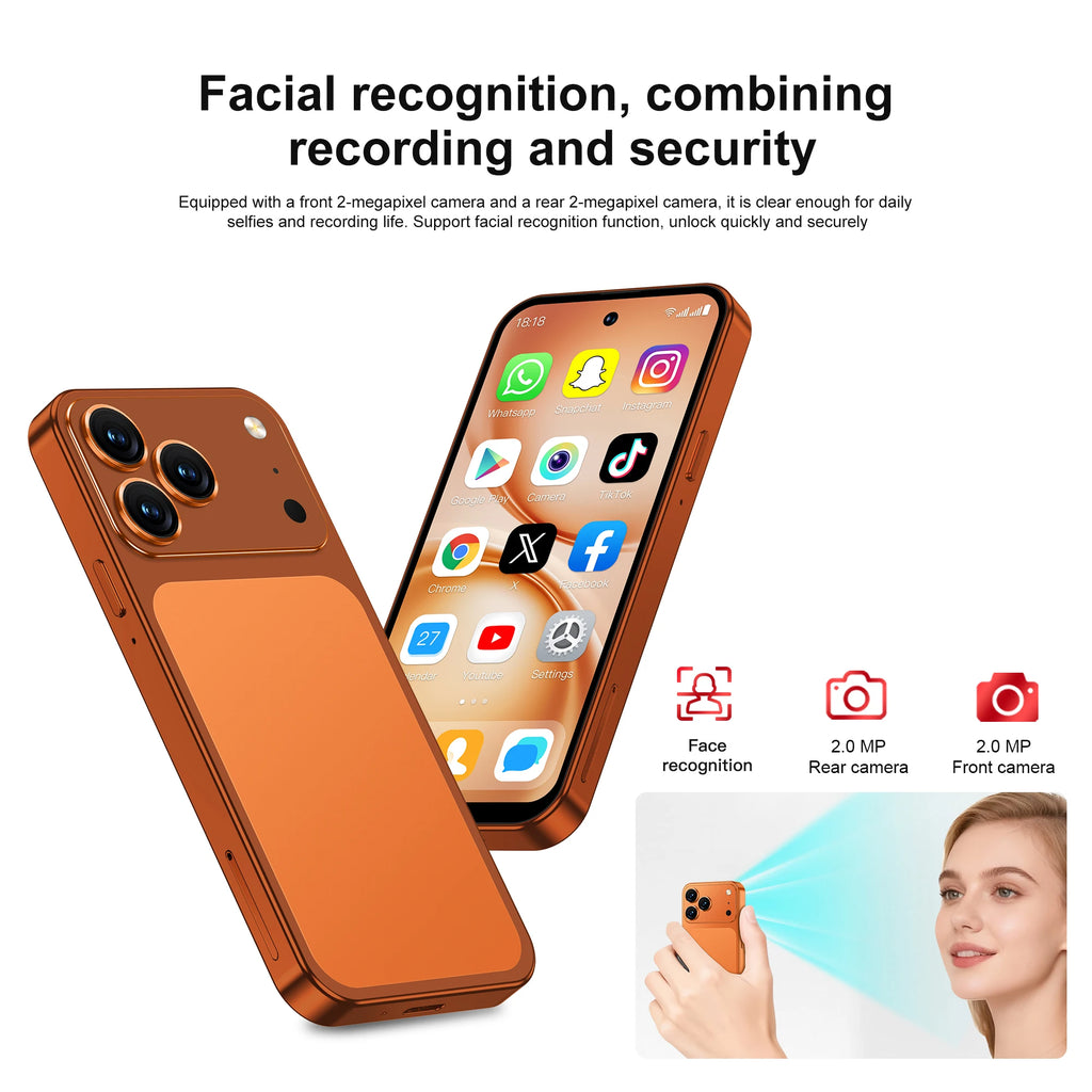 SERVO S45 PRO 4G LTE Mini Smartphone 4.5" Screen Android10.0 OS 3GB+64GB WiFi Hotspot 2MP Camera 2 SIM Card Pocket Smart Phones